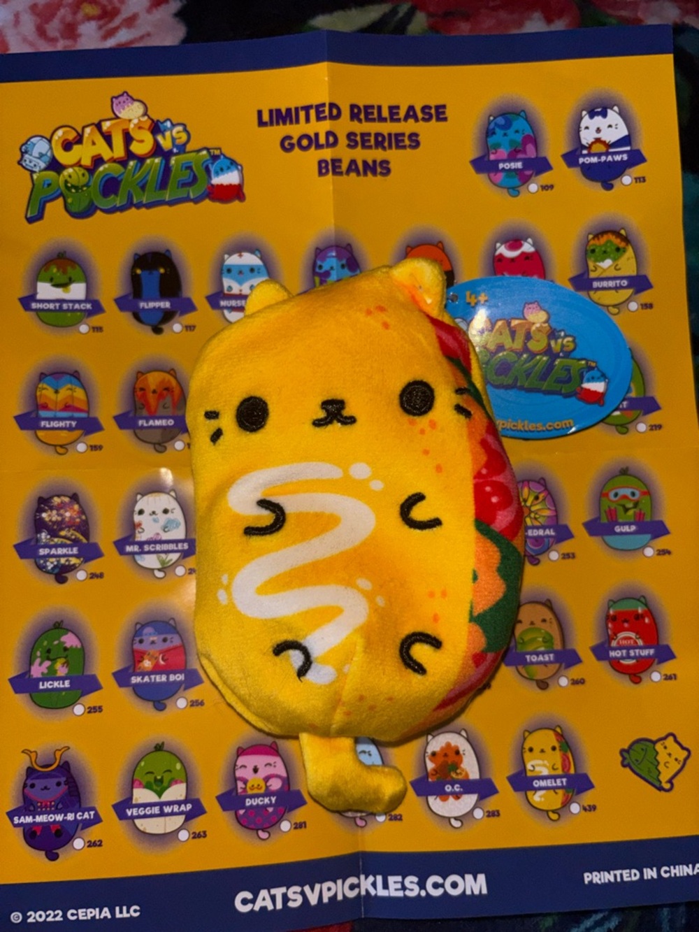 Cats vs Pickles Plush Cat Sushi - Yellow